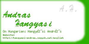 andras hangyasi business card